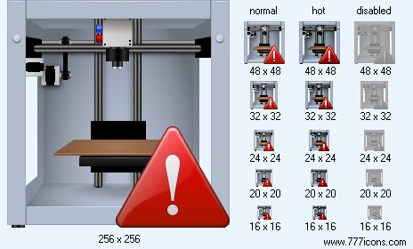 3D-Printer Error Icon Images