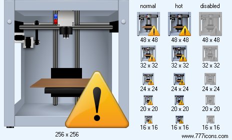 3D-Printer Warning Icon Images