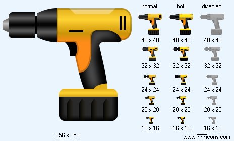 Drill Equipment Icon Images