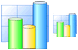 3d bar chart icon