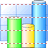 3d bar chart icon