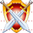 Shield and swords icon