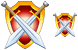 Shield and swords icons