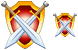 Shield and swords icon