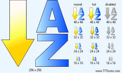 Sorting A-Z Icon Images