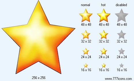 Star Icon. Artistic Toolbar Icons