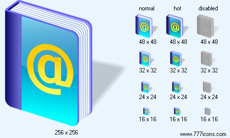 Address Book with Shadow Icon Images