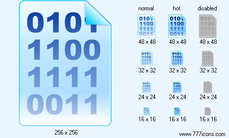 Binary Data Icon Images