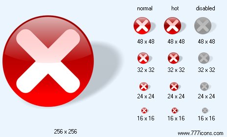 Cancel with Shadow Icon Images