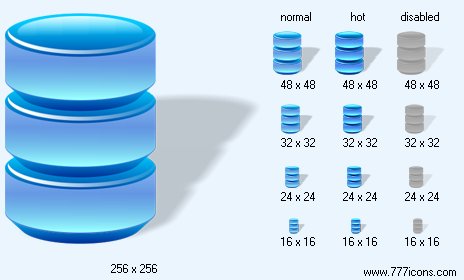 Database with Shadow Icon Images