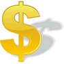 Dollar with Shadow icon