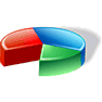 Pie Chart with Shadow icon