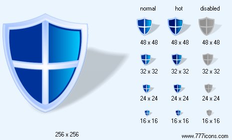 Shield with Shadow Icon Images