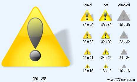 Warning with Shadow Icon Images