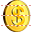 Dollar coin icon