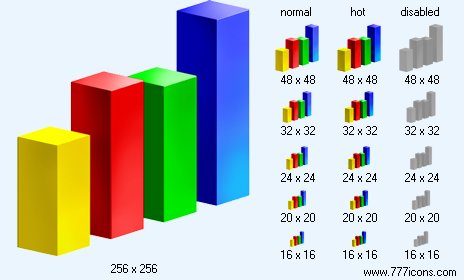 3D Graph Icon Images