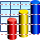 3d bar chart icon