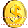 Dollar coin icon