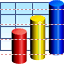 3d bar chart icon