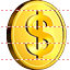 Dollar coin icon