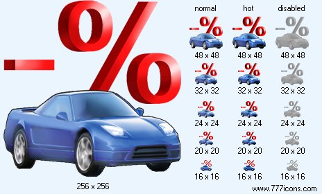 Automobile Loan Interest Payment Icon Images