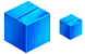 Blue box icons
