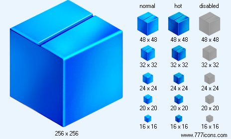 Blue Box Icon Images