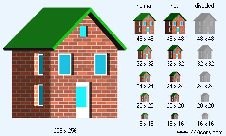 Brick House Icon Images