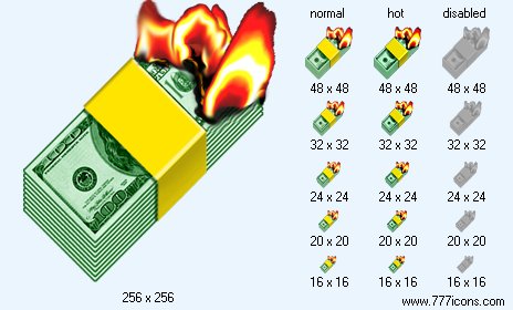 Burn Money Icon Images