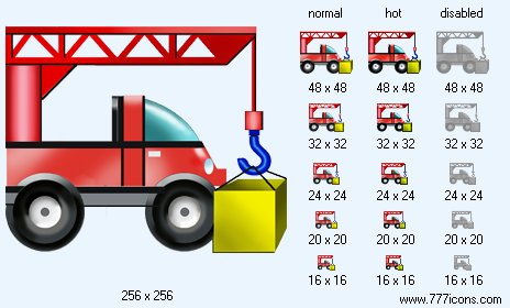 Crane Truck Icon Images