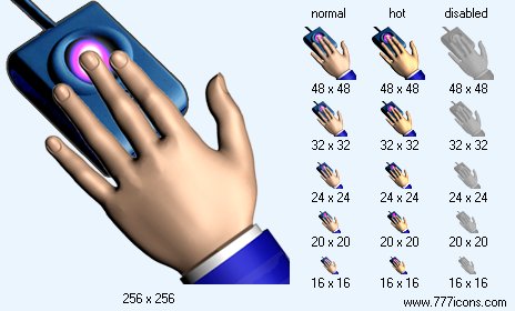 Finger-Print Scanning Icon Images