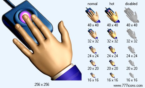 Finger-Print Scanning V2 Icon Images