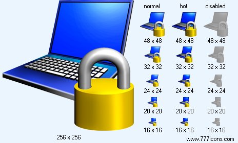 Locked Notebook Icon Images