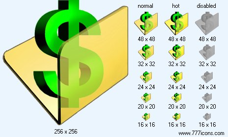 Money Folder Icon Images
