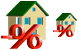 Mortgage loan interest payment icons