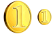 One coin icons
