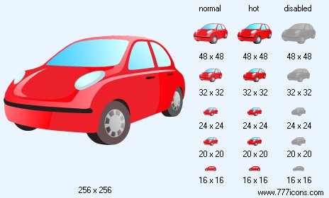 Red Car Icon Images