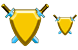 Shield and swords icons