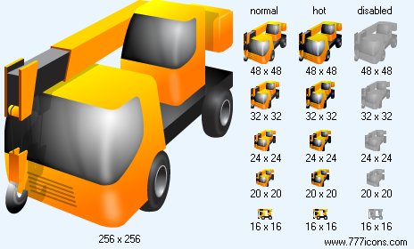 Truck Crane Icon Images