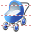 Baby carriage icon