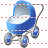 Baby carriage icon