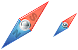 Compass needle icons