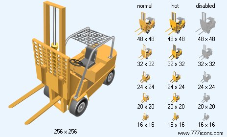 Forklift Truck Icon Images