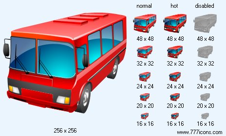 Red Bus Icon Images