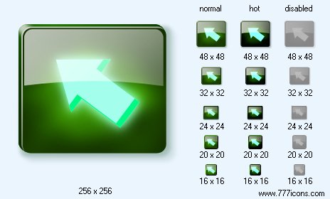 Up-Left Arrow Icon Images