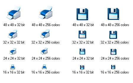 blue icons library