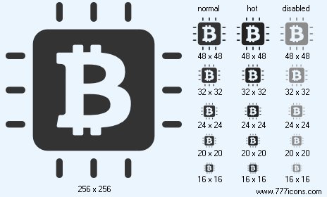 Bitcoin Chip Icon Images