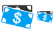 Dollar banknotes icon