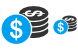Dollar coins icons