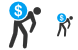 Money courier icons